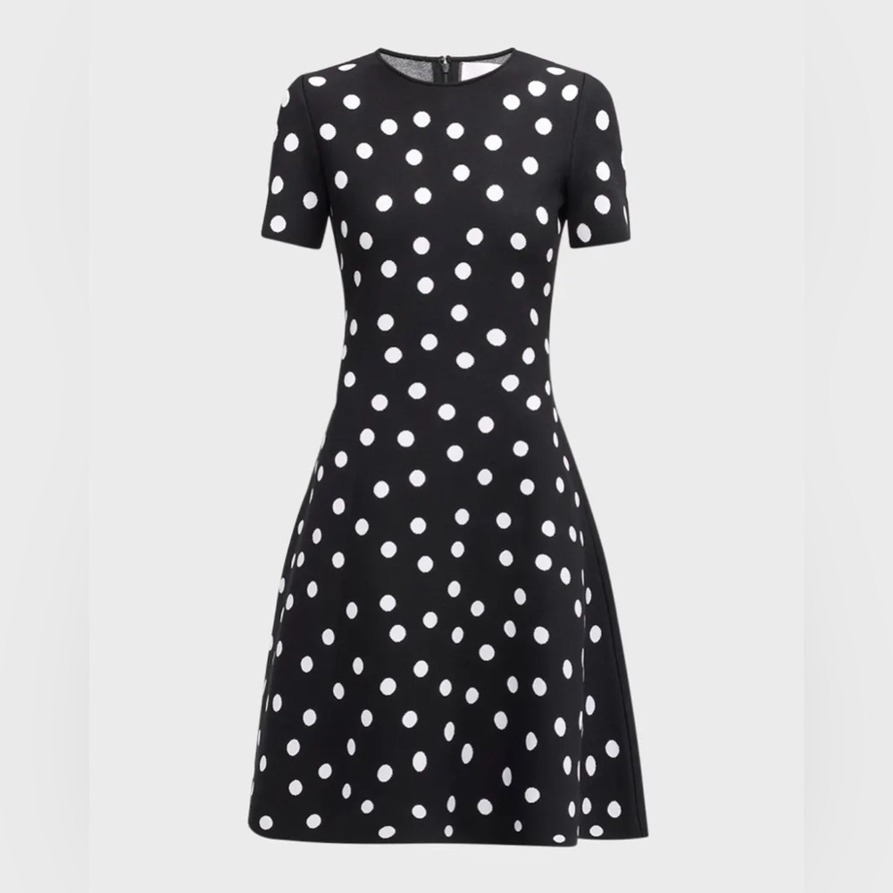 Carolina Herrera Polka Dot Fit-&-Flare Dress